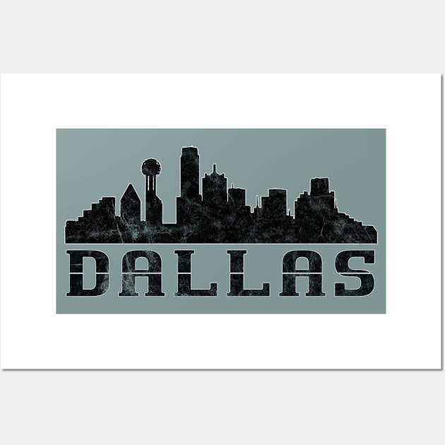 Dallas Skyline Silhouette Wall Art by MotoGirl